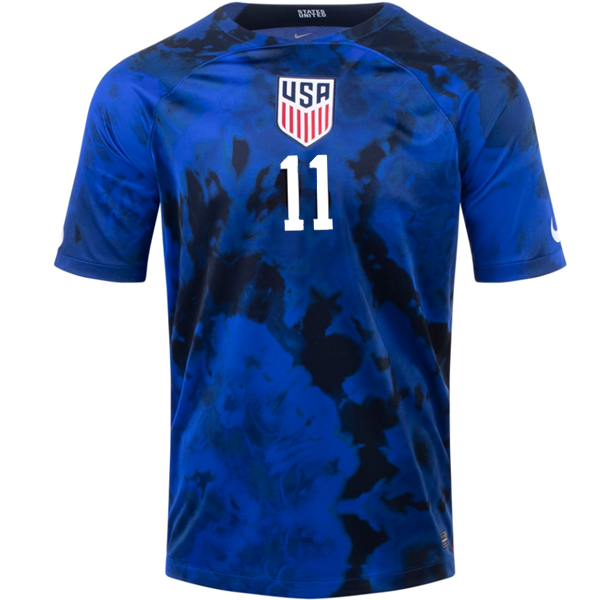 Nike United States Brenden Aaronson Away Jersey 22/23 (Bright Blue/White)