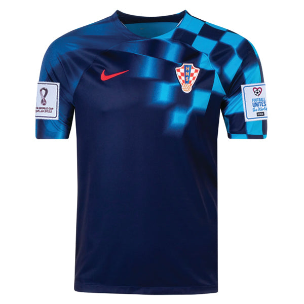 Nike Croatia Away Jersey 22/23 w/ World Cup 2022 Patches (Blackened Blue)