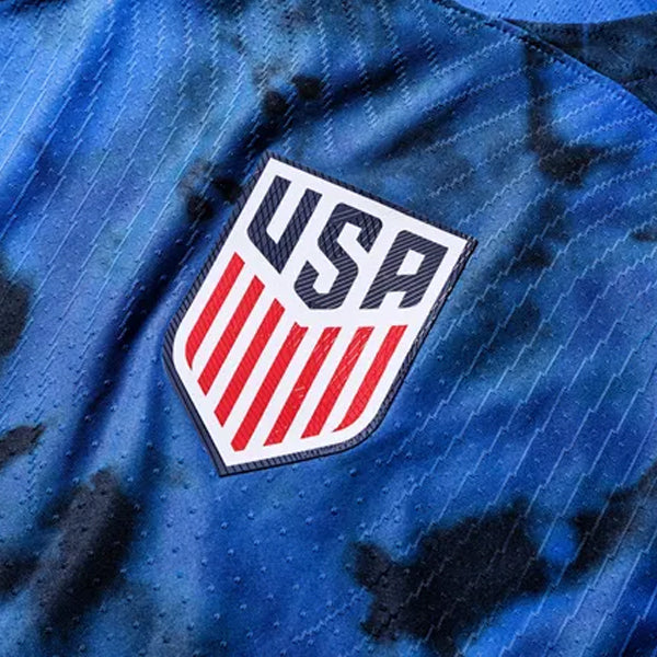 Nike United States Josh Sargent Authentic Match Away Jersey 22/23 w/ World Cup 2022 Patches (Bright Blue/White)