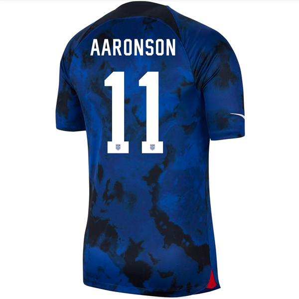 Nike United States Brenden Aaronson Authentic Match Away Jersey 22/23 (Bright Blue/White)