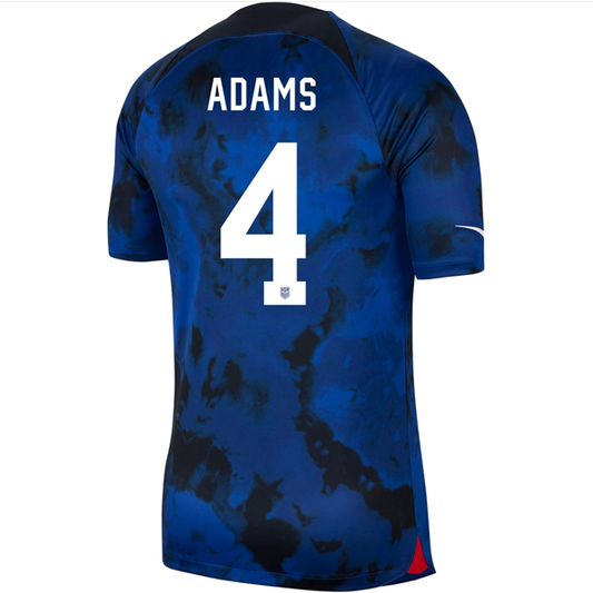 Nike United States Tyler Adams Authentic Match Away Jersey 22/23 (Bright Blue/White)