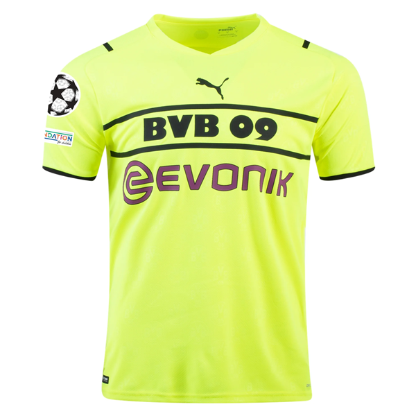 Puma Borussia Dortmund UCL Cup Jersey w/ Champions League Patches 21/22 (Safety Yellow/Puma Black)