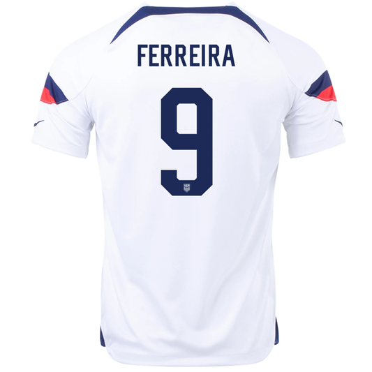 Nike United States Jesus Ferreira Home Jersey 22/23 (White/Loyal Blue)