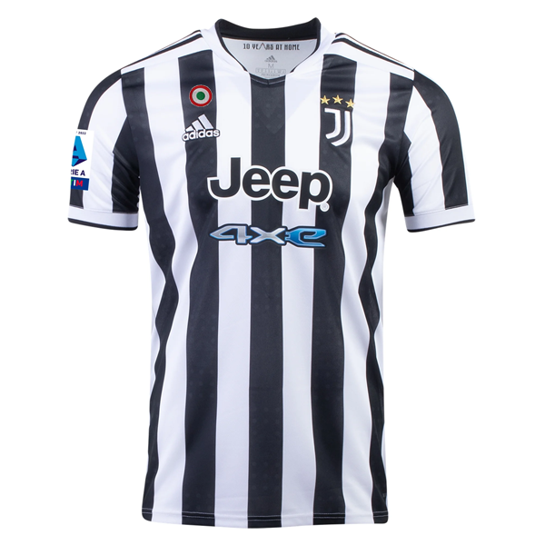 adidas Juventus Cristiano Ronaldo Home Jersey w/ Serie A Patches 21/22 (White/Black)