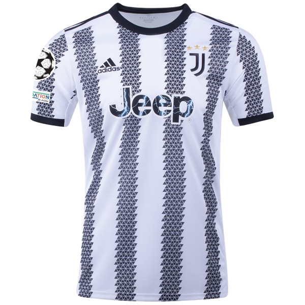 adidas Juventus Home Jersey w/ Champions League Patches 22/23 (White/Black)