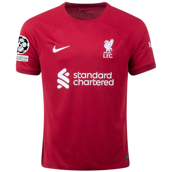 Nike Liverpool Fabinho Home Jersey w/ Champions League Patches 22/23 (Tough Red/Team Red)