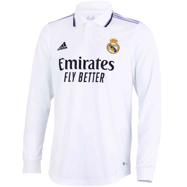 adidas Real Madrid Authentic Long Sleeve Home Jersey 22/23 (White)