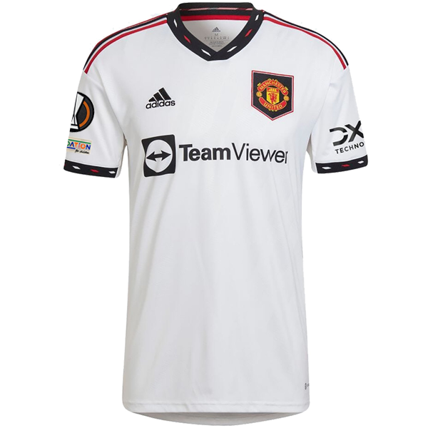 adidas Manchester United Fred Away Jersey w/ Europa League Patches 22/23 (White)