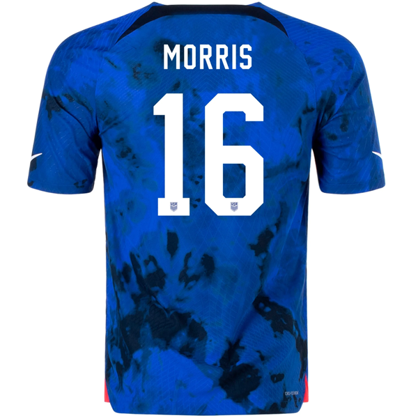 Nike United States Jordan Morris Authentic Match Away Jersey 22/23 (Bright Blue/White)