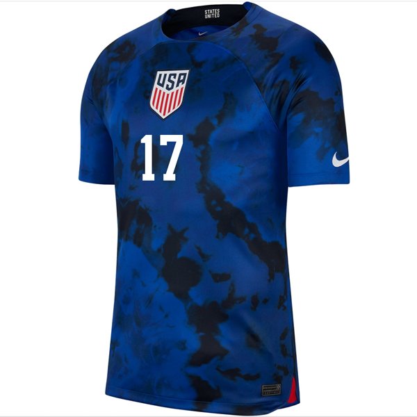 Nike United States Jordan Pefok Authentic Match Away Jersey 22/23 (Bright Blue/White)