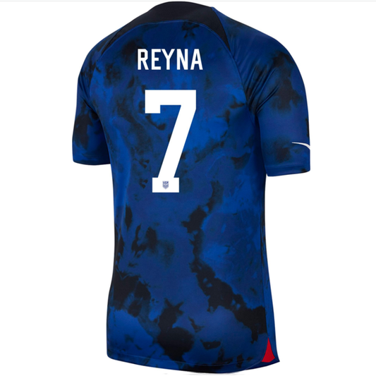 Nike United States Gio Reyna Authentic Match Away Jersey 22/23 (Bright Blue/White)