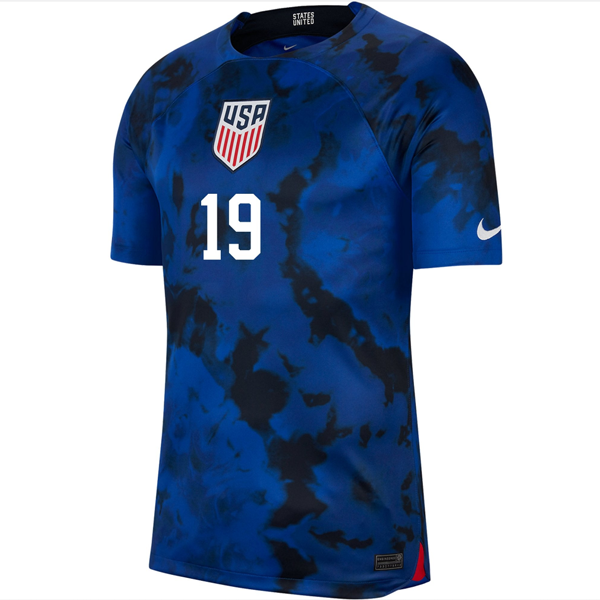 Nike United States James Sands Authentic Match Away Jersey 22/23 (Bright Blue/White)