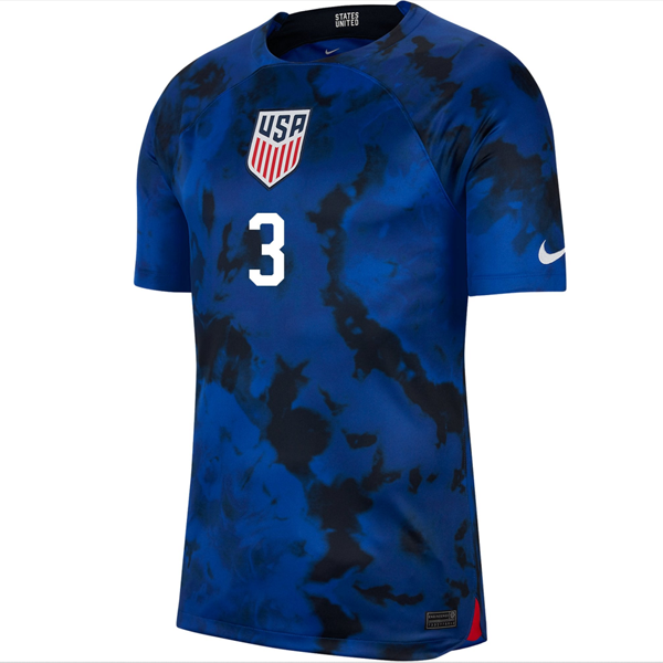 Nike United States Walker Zimmerman Authentic Match Away Jersey 22/23 (Bright Blue/White)